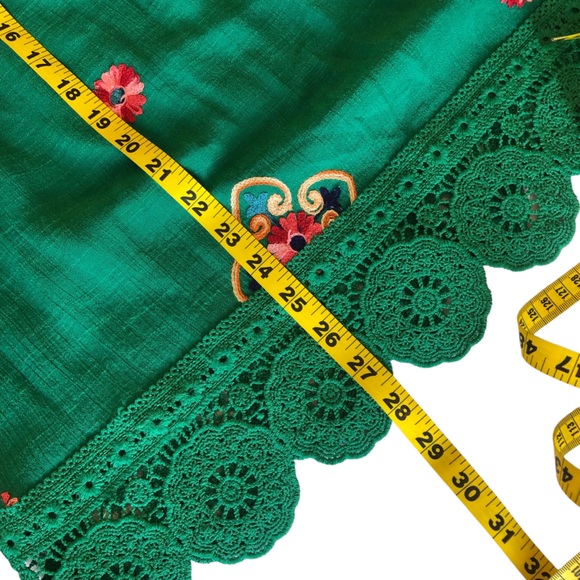 Anthropologie Kindred Embroidered Boho Crochet Lace Cottagecore Festival Top 1X - Picture 16 of 16